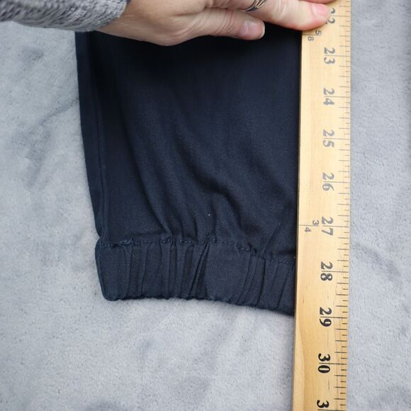 American BAZI Pants Womens M Navy Blue High Rise Slash Pocket Drawstring Jogger - Picture 6 of 16